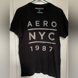 Aeropostale Black and Gray spec NYC Graphic Tee
